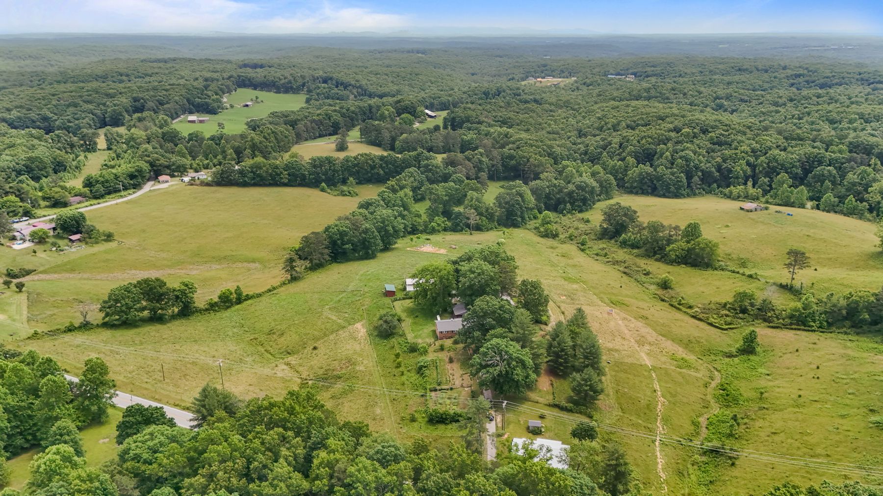 Aerial view of Pickett Park Farmstead, Jamestown